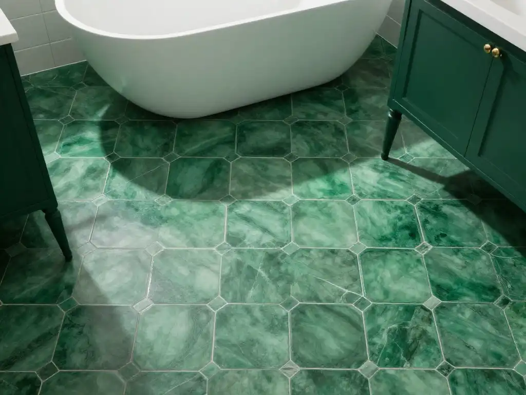 Best Emerald Green Bathroom Floor Ideas That Anchor the Whole Room