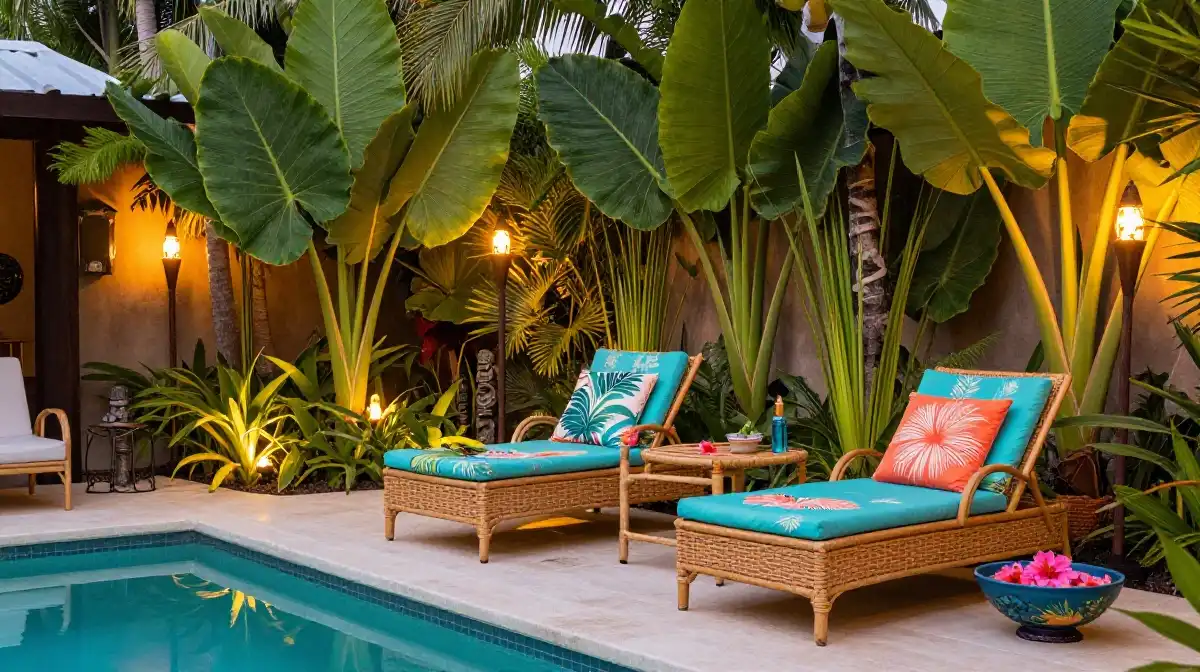 Tropical Summer Backyard Decor Ideas That Bring the Resort to Your Home