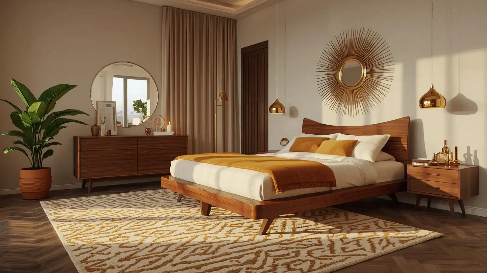 best mid century modern bedroom