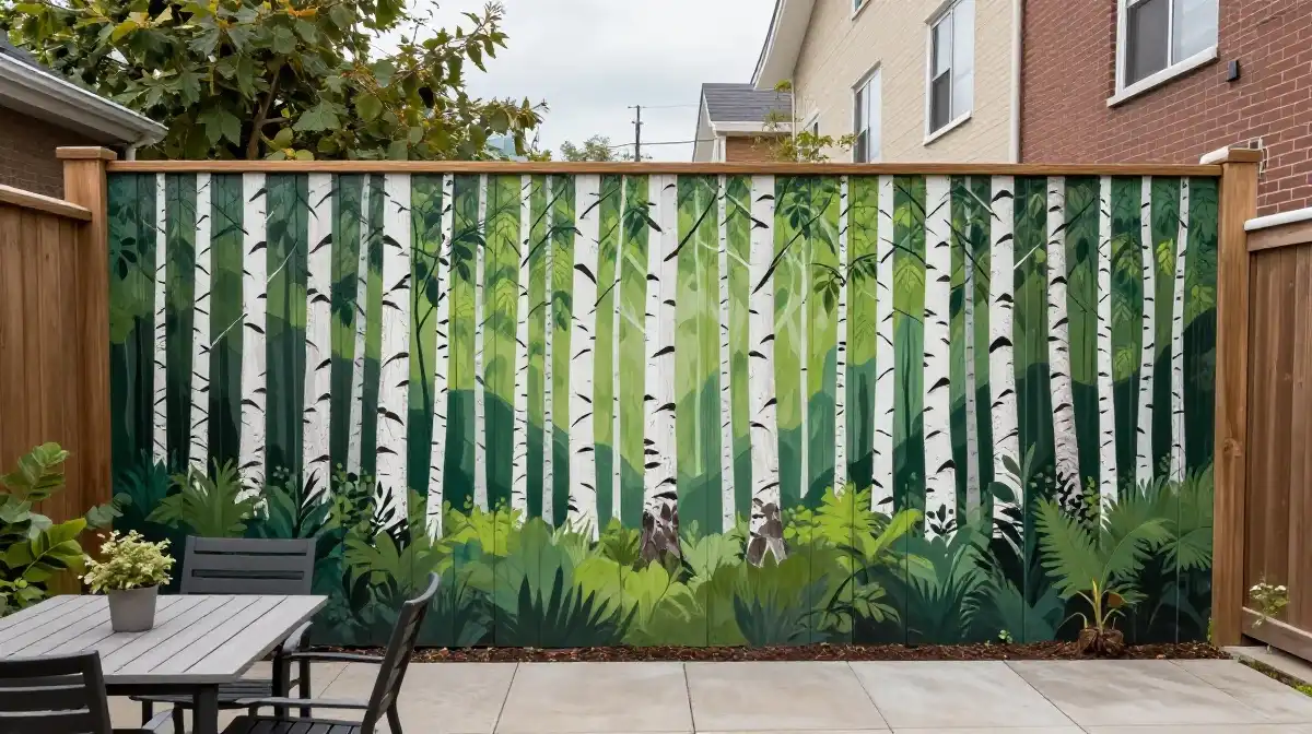 Backyard Garden Wall Painting Ideas for Small Spaces and Privacy Walls