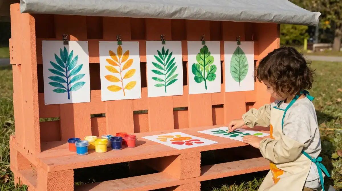 How to Make a Pallet Art and Sensory Station for Kids