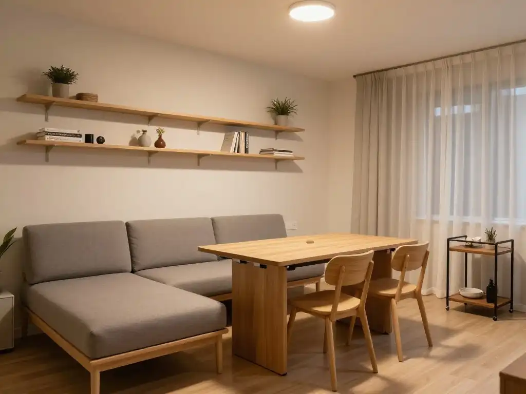 Small Cozy Living Dining Room for Apartments and Studio Spaces