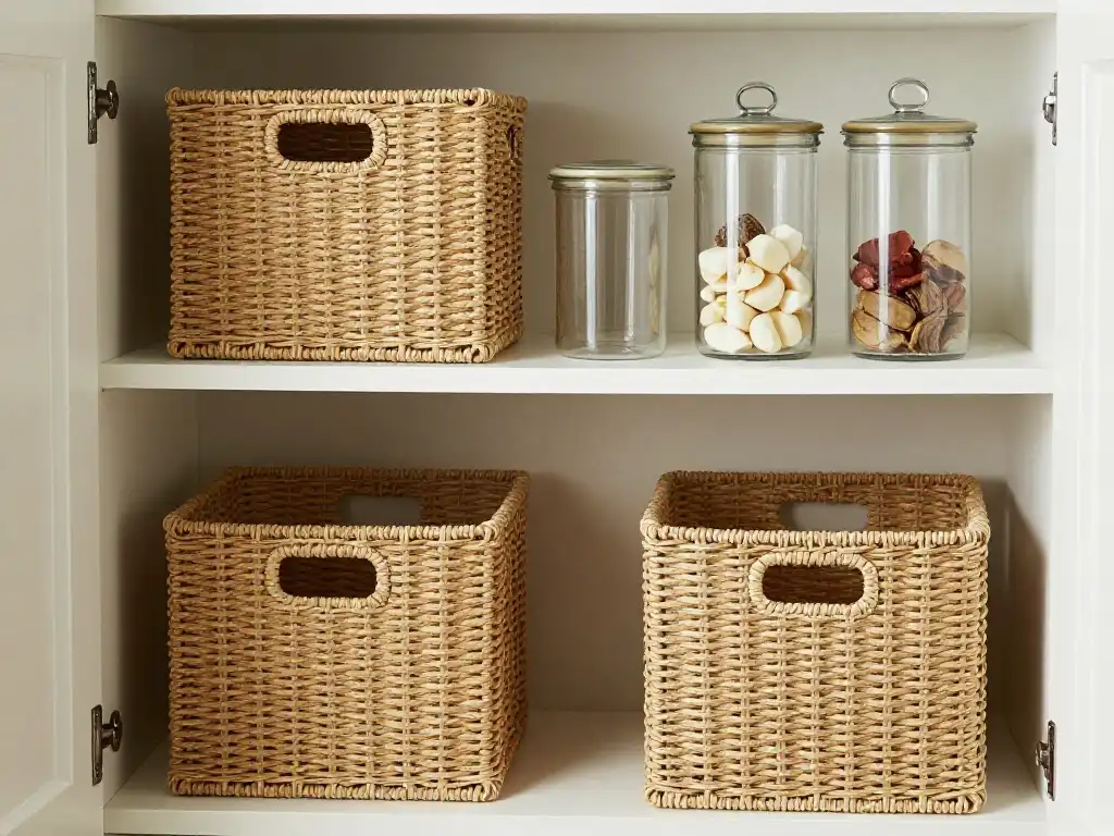Best Baskets Bins and Containers for Your Small Walk In Pantry Organization