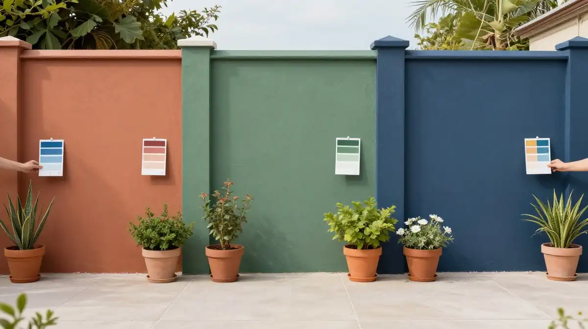 Best Color Ideas for Backyard Garden Wall Painting