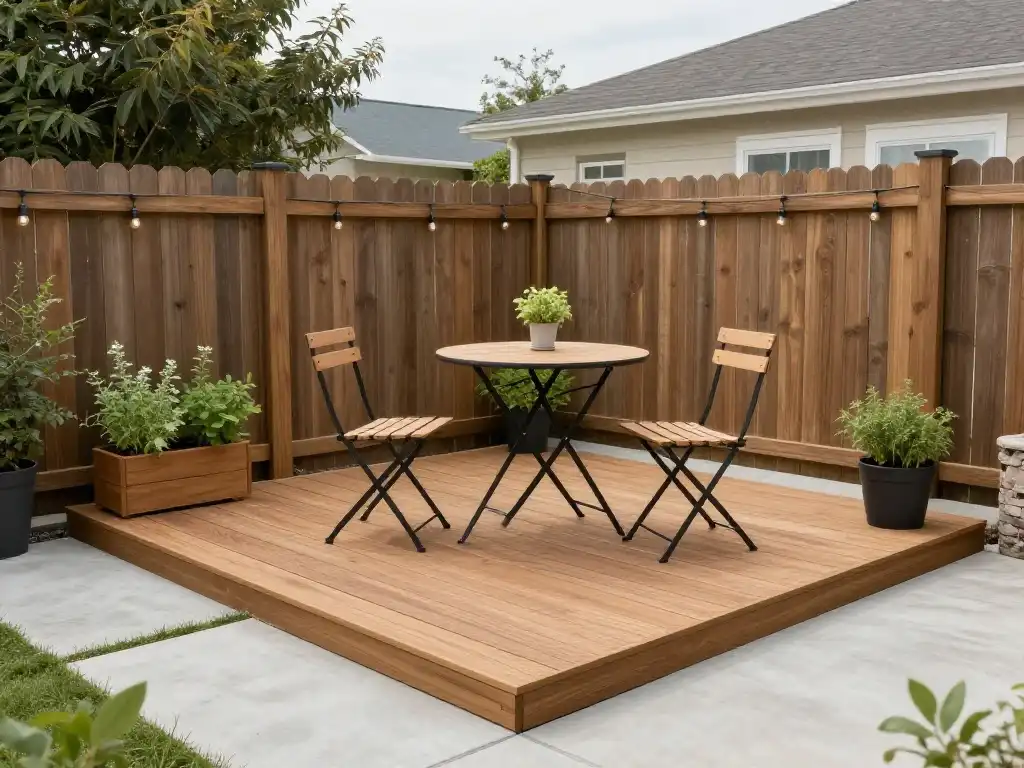 Simple DIY Backyard Patio for Small Spaces and Renters