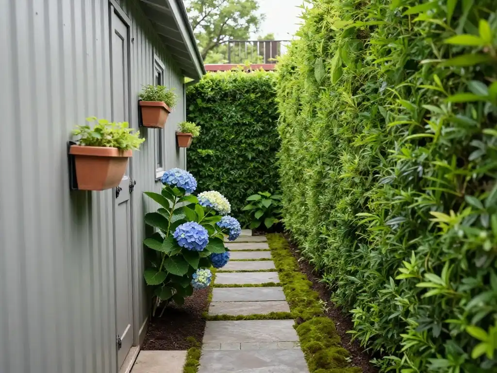 14 — Side Yard Shed Landscaping When Space Is Tight But Your Vision Is Not