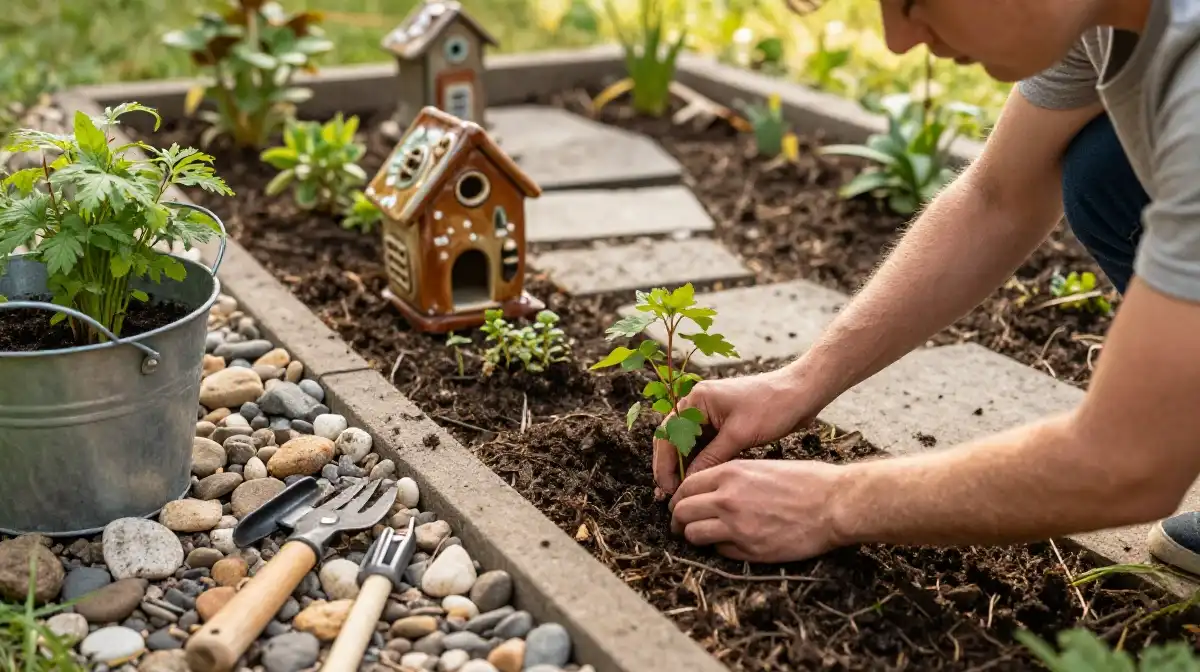 4. How to Build a DIY Outdoor Fairy Garden From Scratch on Any Budget