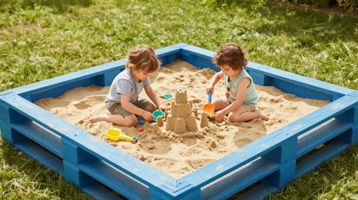 How to Build a Pallet Sandbox for Kids in Your Backyard