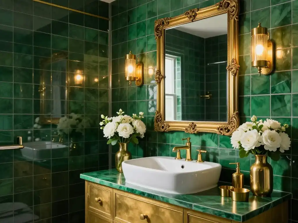 Emerald Green and Gold Bathroom Ideas That Feel Truly Luxurious
