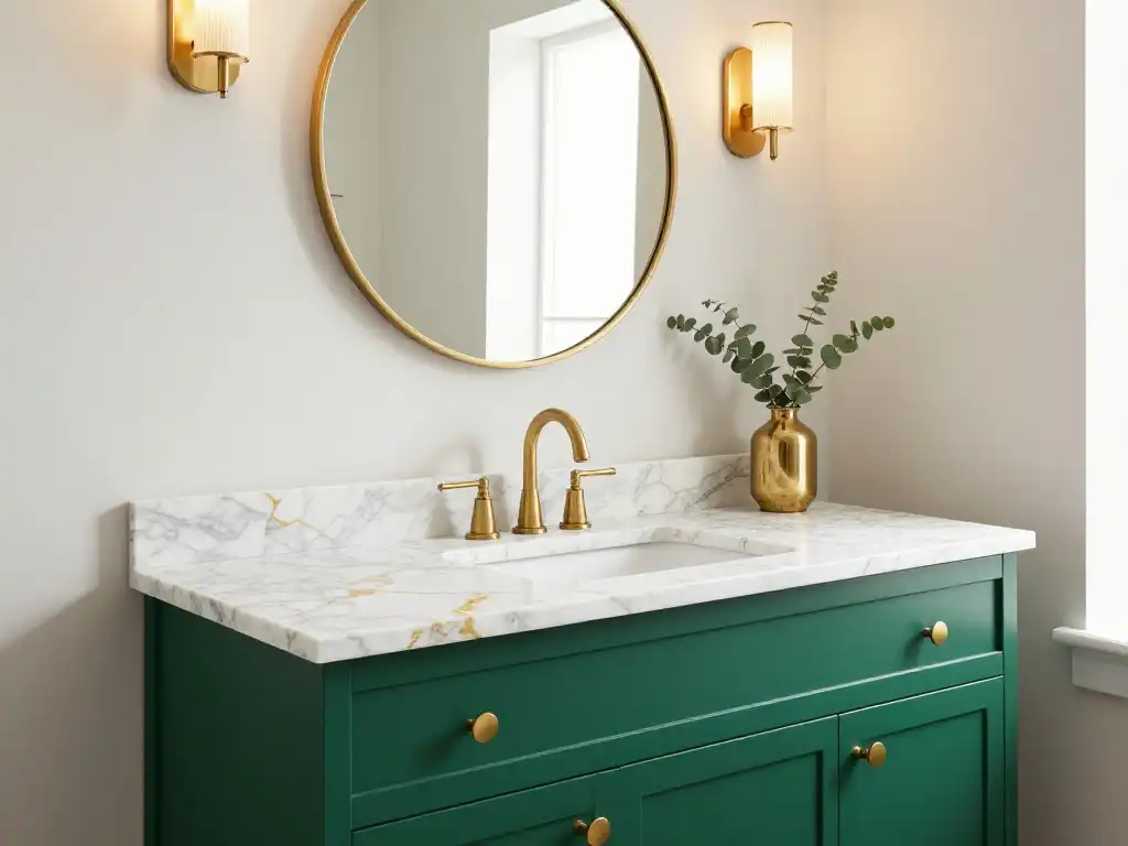 Emerald Green Bathroom Vanity and Cabinet Ideas Worth Stealing
