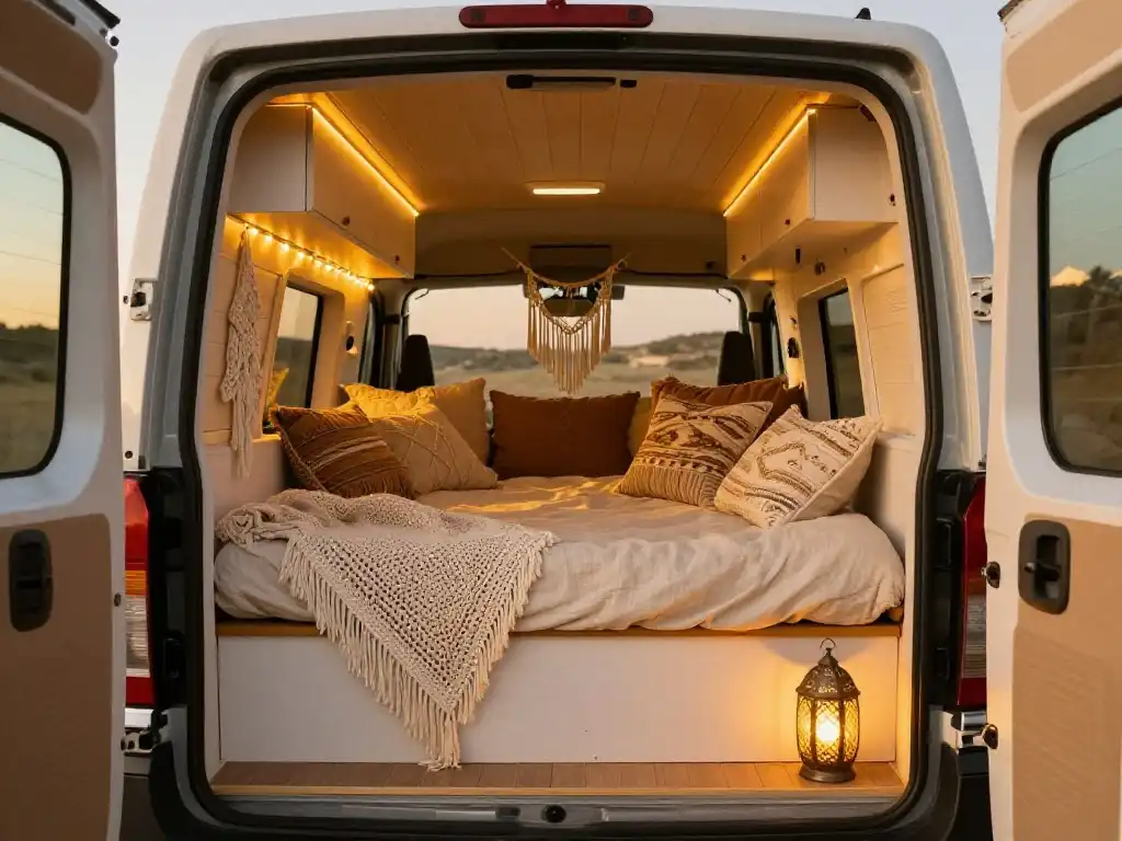 How to Build a Boho Van Bed That Feels Like Sleeping Inside a Pinterest Dream