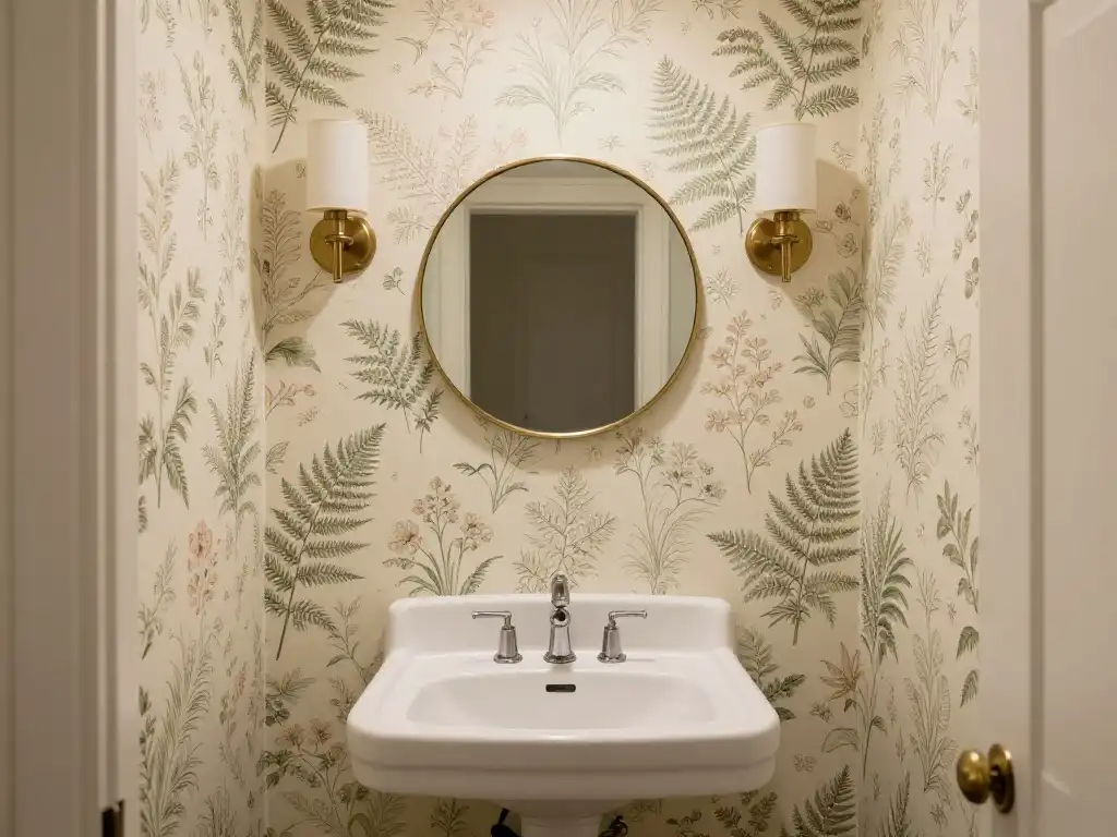 How to Use Vintage Wallpaper in a Small Bathroom Without Making It Feel Smaller
