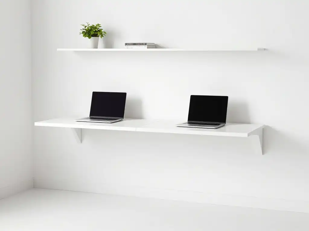How Floating Double Desks Give Small Offices a Bigger Look Without Costing More Room