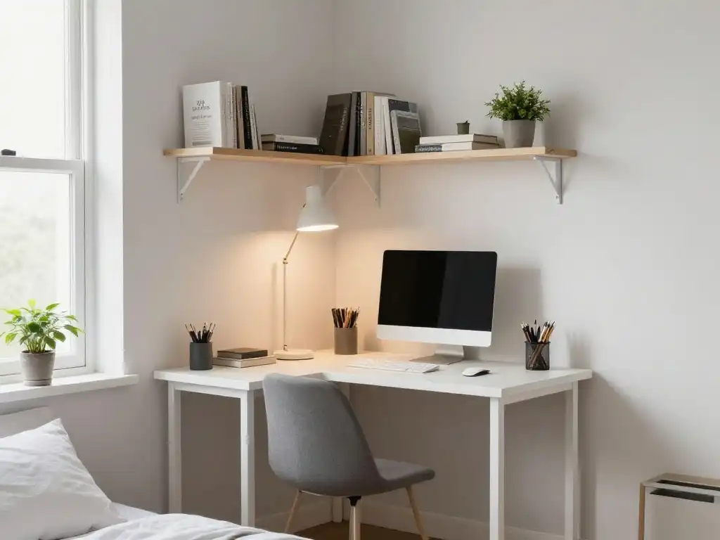 How to Turn Your Bedroom Corner Into a Stylish Home Office Nook