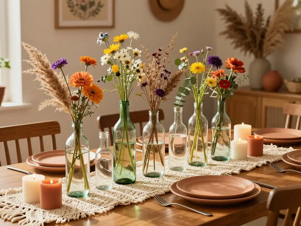 How to Create a Boho Summer Dining Table Centerpiece on Any Budget