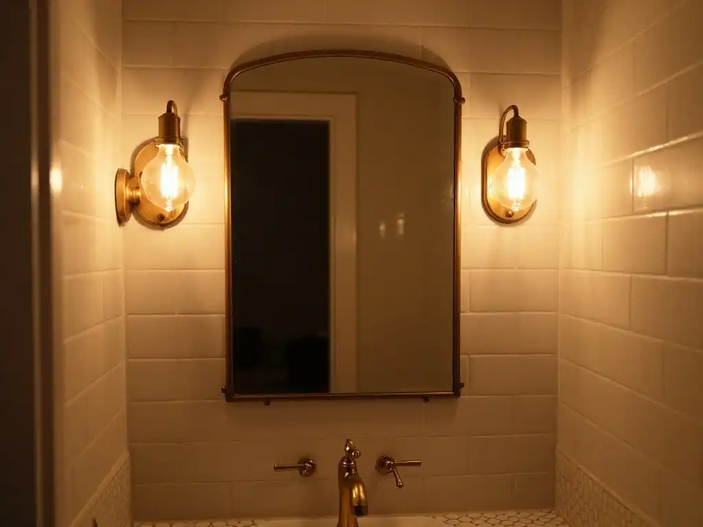 How to Light a Small Vintage Bathroom to Bring Out Its Full Charm and Warmth