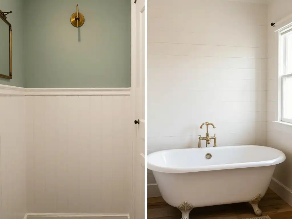 Best Wall Treatment Ideas for Small Vintage Bathrooms Using Beadboard and Wainscoting