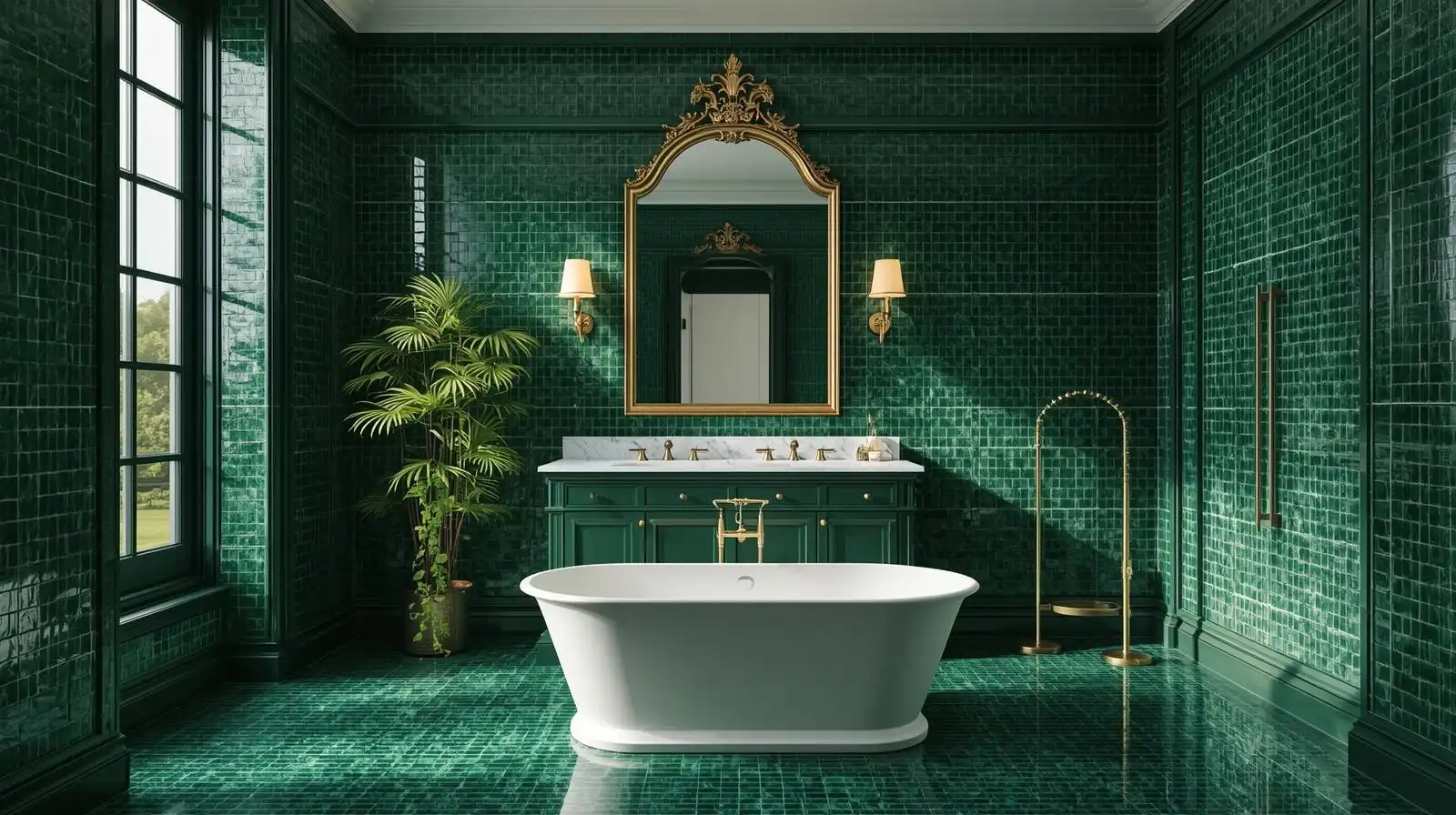 emerald green bathrooms ideas