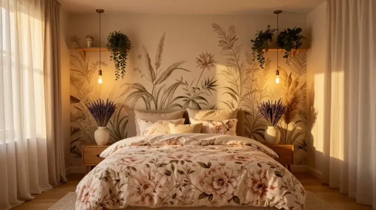 aesthetic floral bedroom ideas