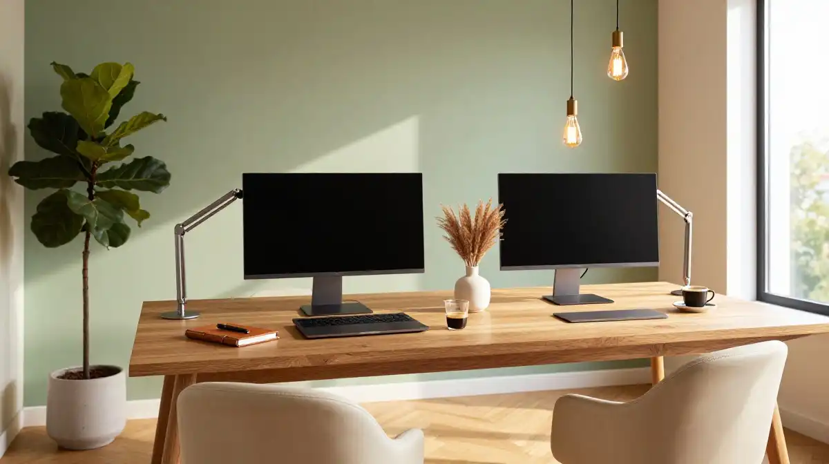 small home office double desk