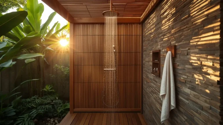 16 Outdoor Shower Bathroom Ideas That Turn Your Backyard Into a Private Spa