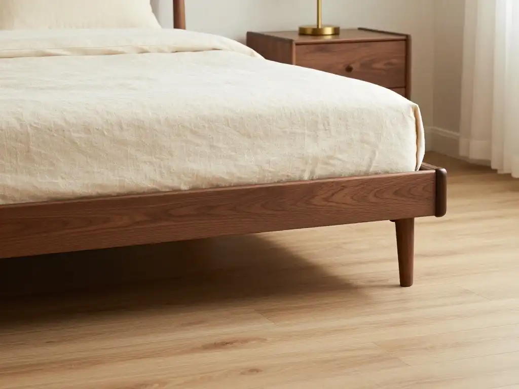 Idea 1 — Walnut Platform Bed With Tapered Legs for the Perfect MCM Foundation