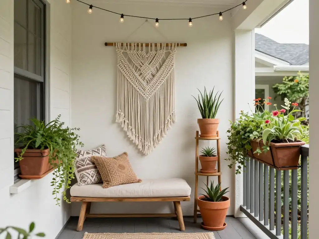 Idea 7 — Small Boho Front Porch Ideas That Pack Maximum Style Into Minimum Space