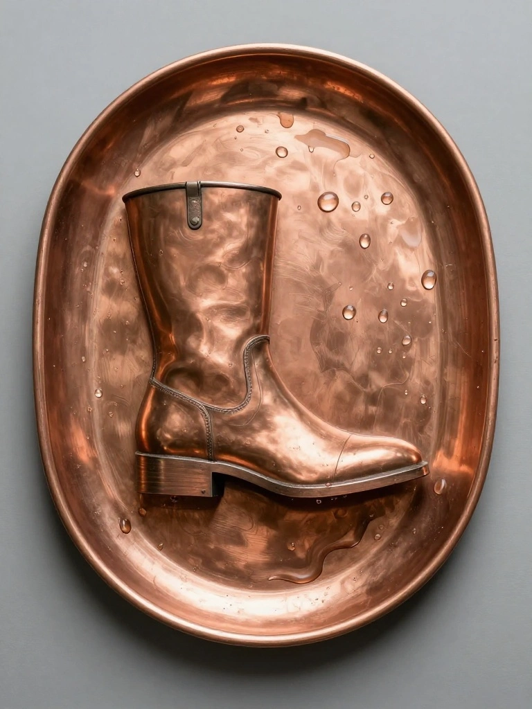 Copper Trays Capture Melting Elements With Refined Industrial Grace