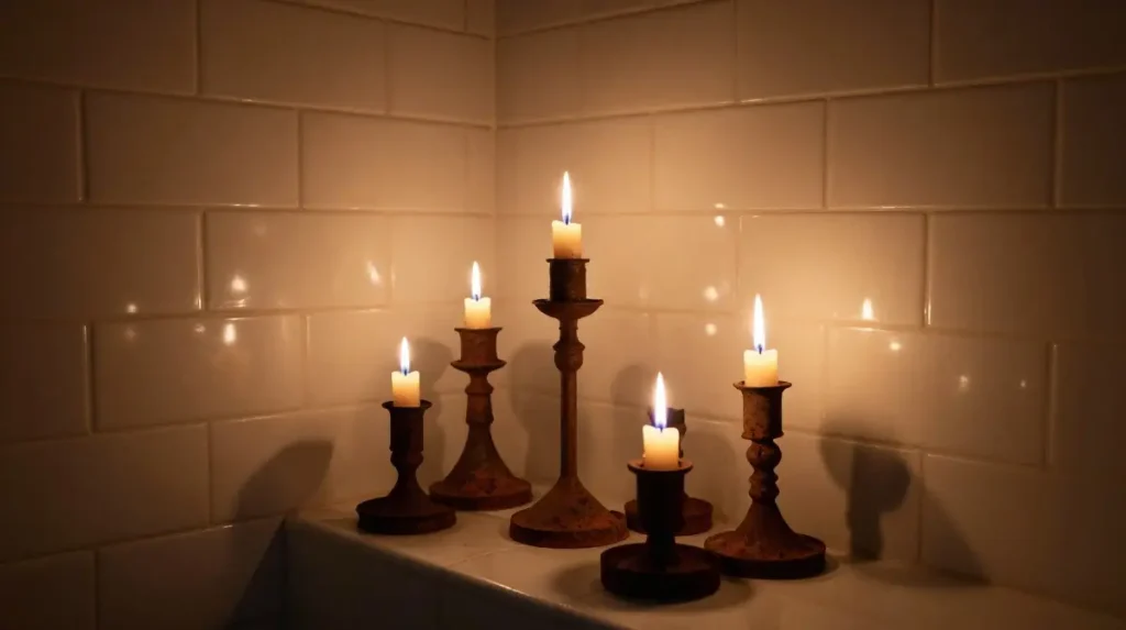 Flickering Candlelight Transforms Ordinary Tile Into Something Eerie