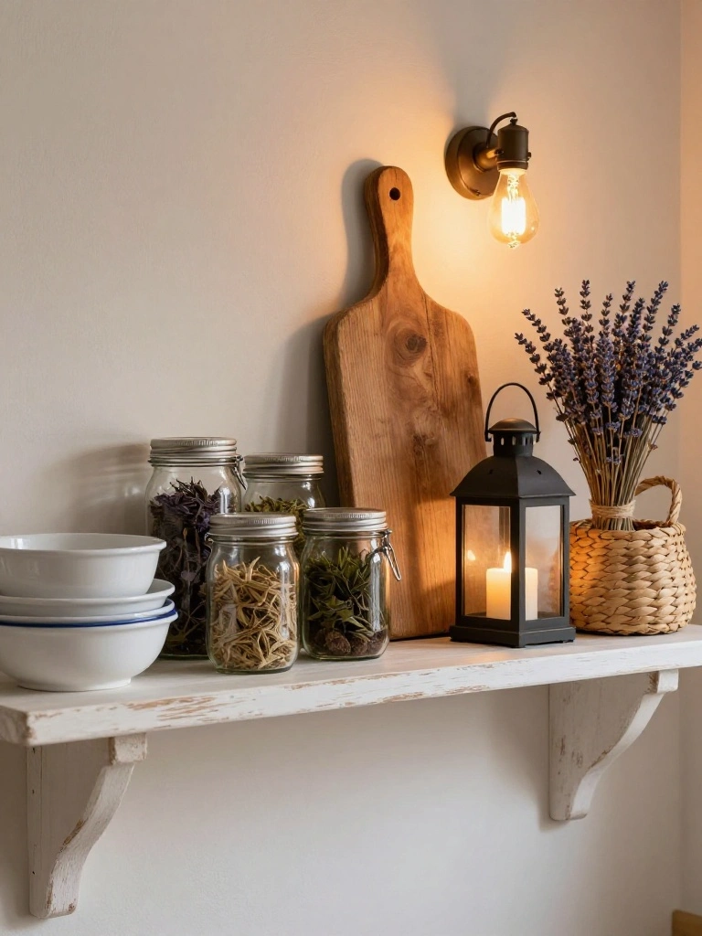 Farmhouse Winter Shelf Styling That Feels Warm and Completely Timeless