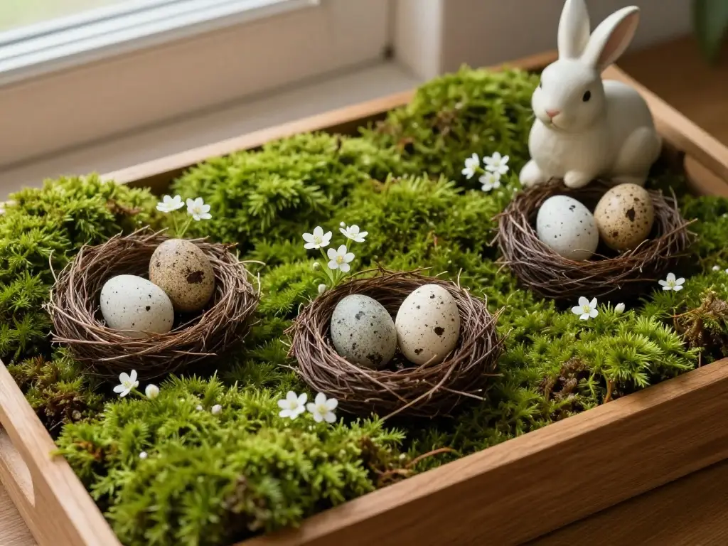 How Moss Greenery and Nest Details Give Your Entryway an Organic Spring Soul
