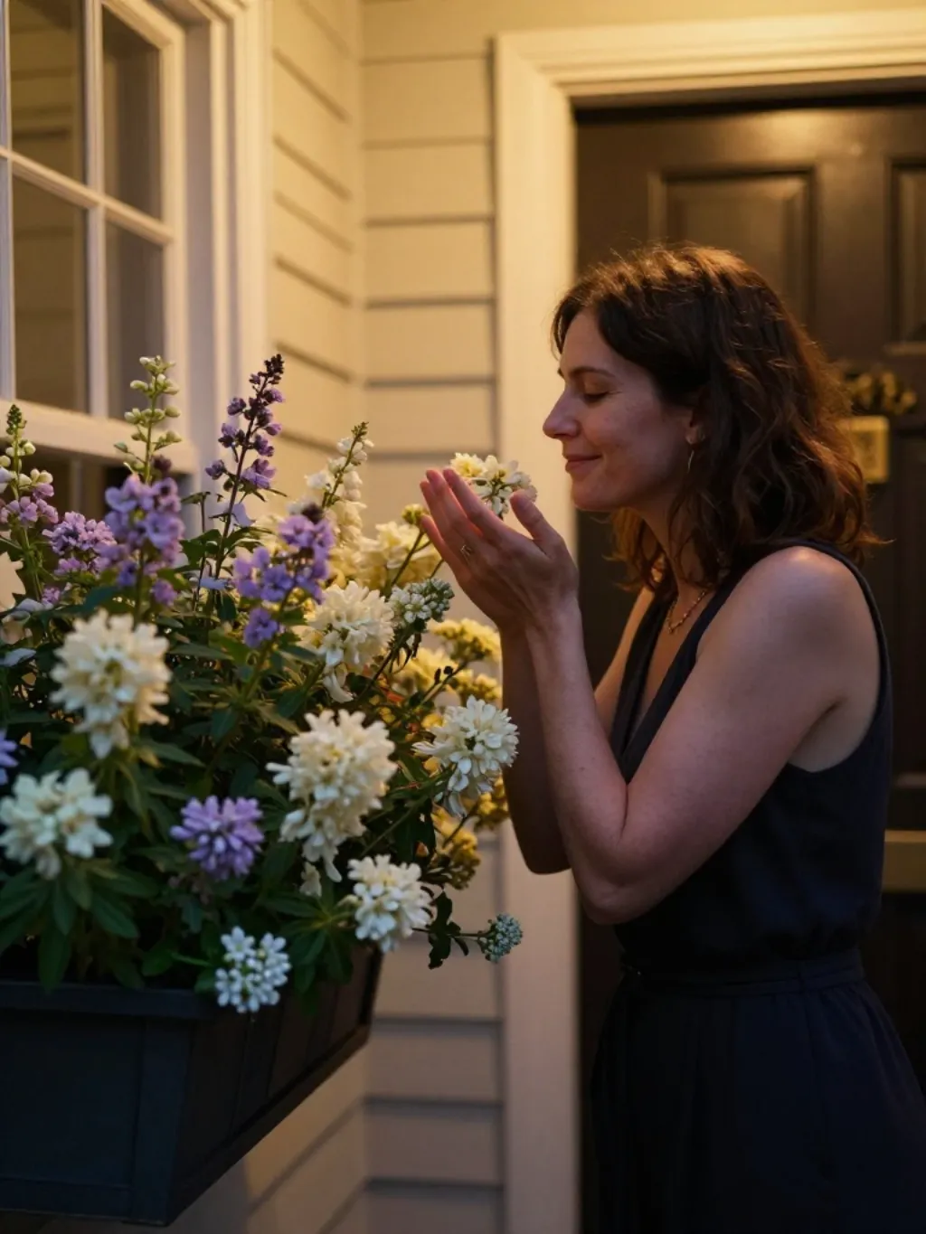 Spring Window Box Ideas With Fragrant Flowers for Front Door Entrances