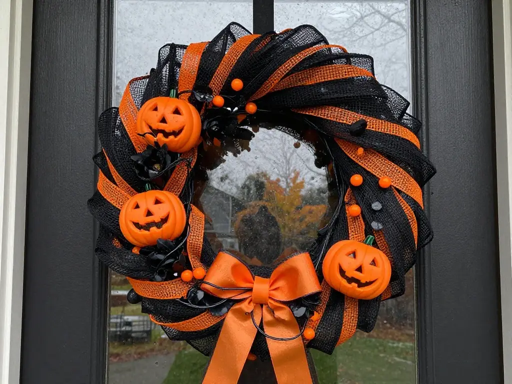 DIY Outdoor Halloween Wreaths That Can Withstand the Weather
