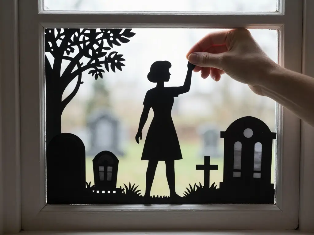 How to Use Paper Cutouts for Halloween Window Displays