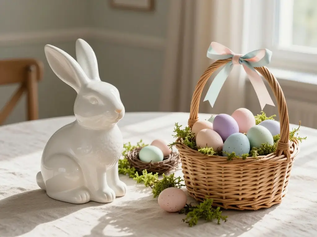 Ceramic Bunnies and Wicker Baskets That Tell a Complete Easter Story at a Glance