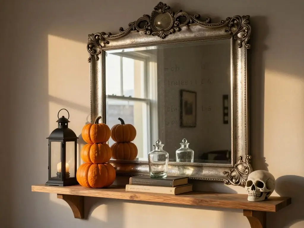 Mirror Tricks and Height Games That Make Small Mantles Look Monumentally Spooky