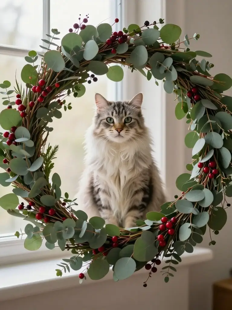 The Wreath Placement Technique That Frames a Pet Portrait Like Fine Art
