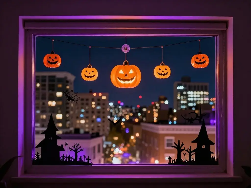 Creative Halloween Window Displays for Apartments