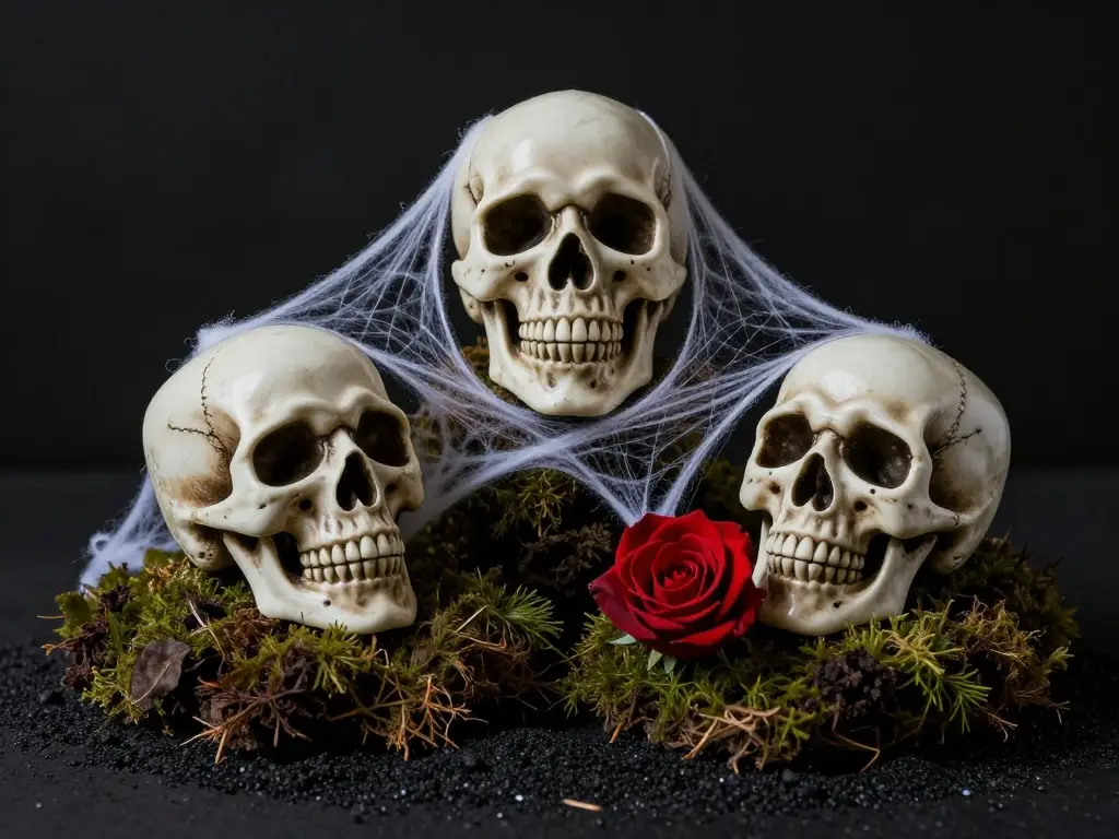 Black and Orange Halloween Table Centerpiece Décor Ideas