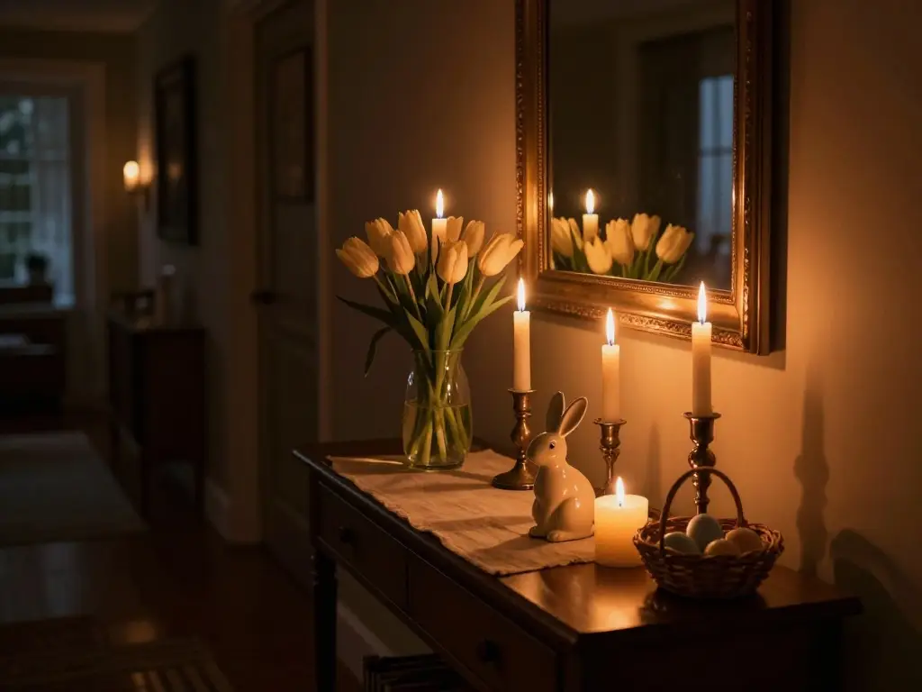 Seasonal Candle and Lighting Tricks That Make Evening Easter Entryways Magical