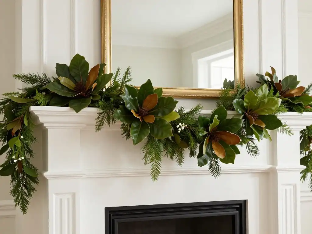 Statement Garland Ideas That Instantly Refresh Fireplace Mantels