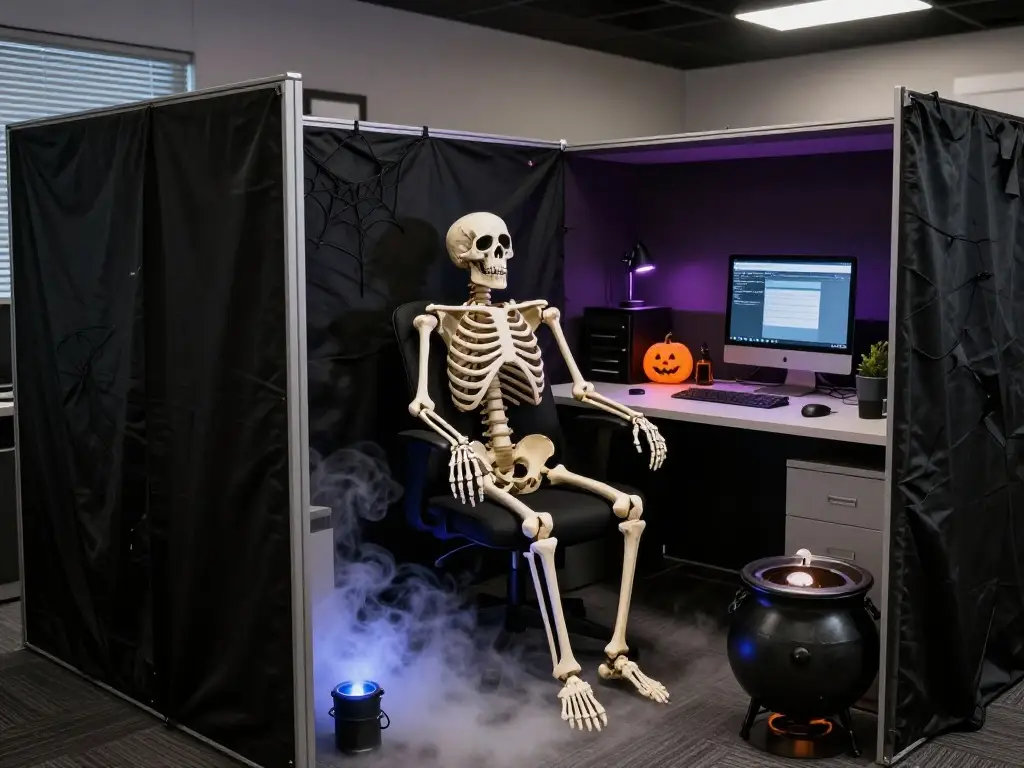 Over-the-Top Halloween Cubicle Transformations for Inspiration