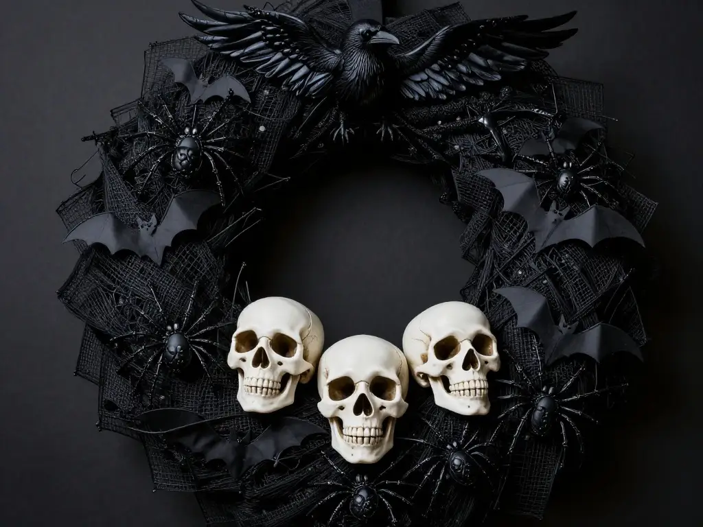 Skulls, Spiders & Bats: Unique Halloween Wreath Embellishment Ideas