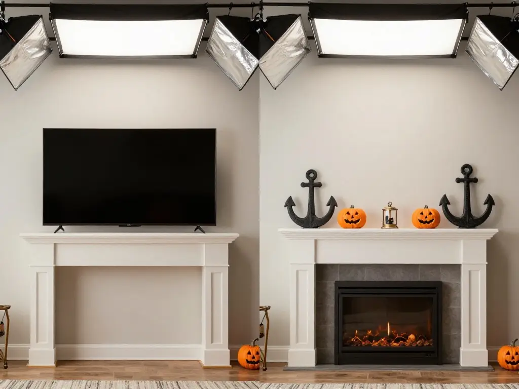 Halloween Mantle Decor with TV Sizing Mistakes That Ruin the Whole Effect