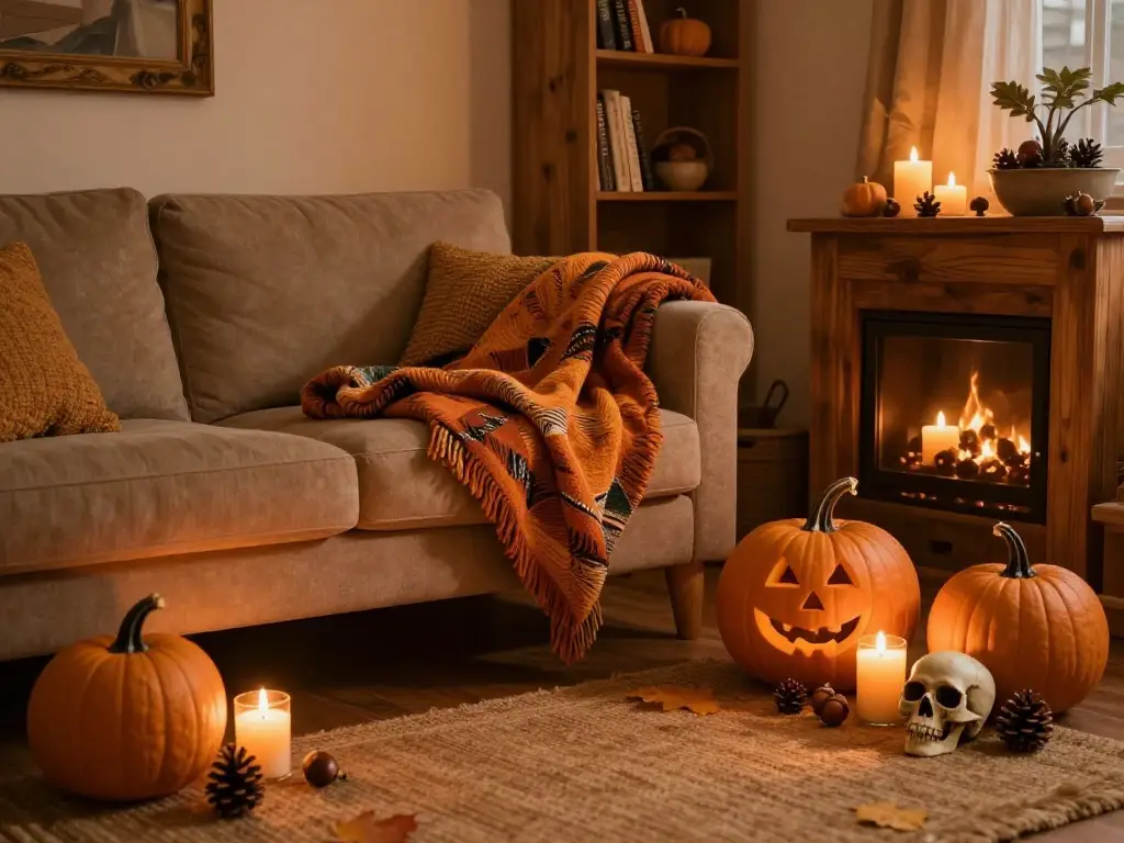 How to Transition Your Halloween Living Room Decor into Fall After October