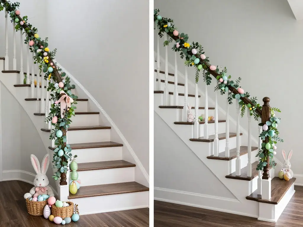 How to Transition Your Easter Staircase Seamlessly Into Full Spring Decor