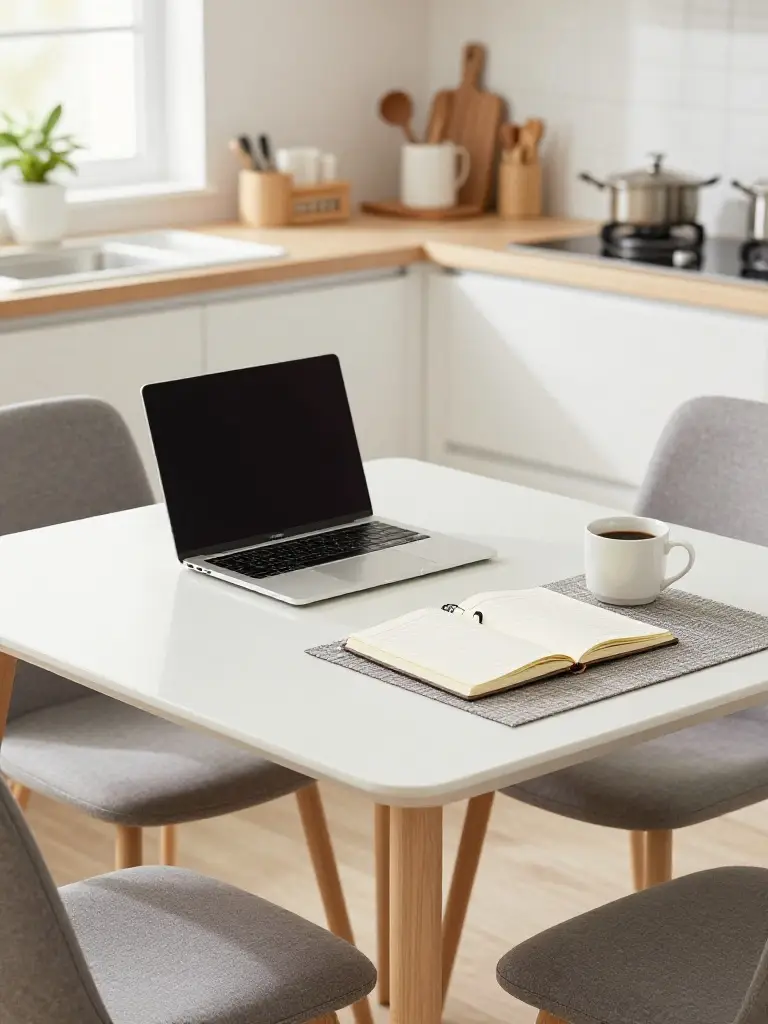 Multifunctional Furniture That Transforms From Dining Table to Workspace