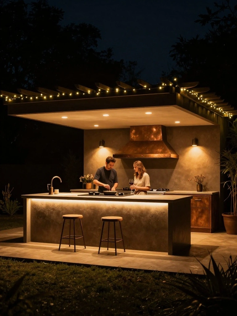 Outdoor Kitchen Lighting Ideas That Keep the Party Going Long After Sunset