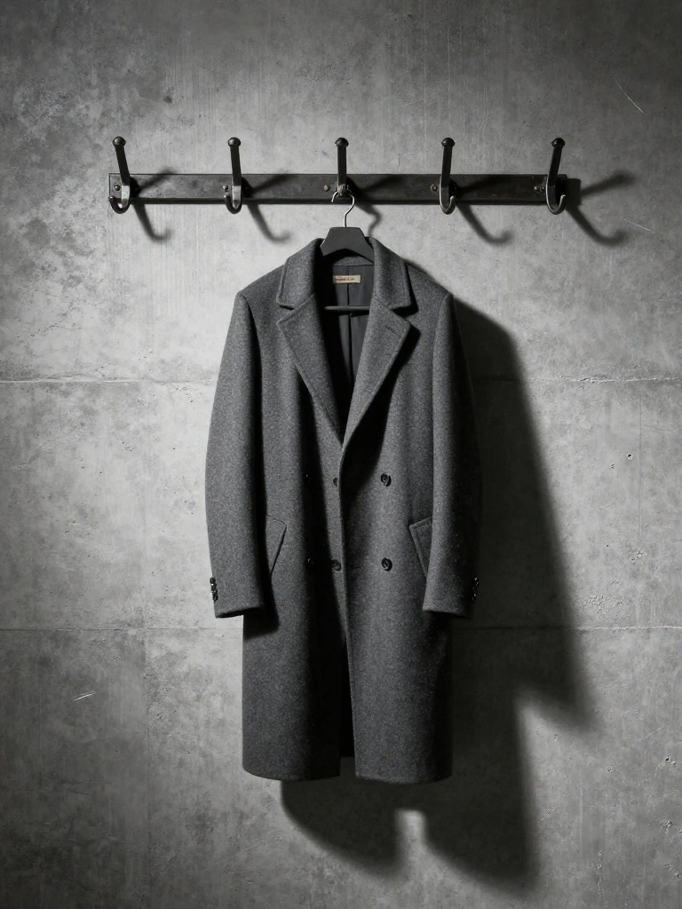 Forged Iron Hooks Command Chaotic Outerwear Into Perfect Stillness