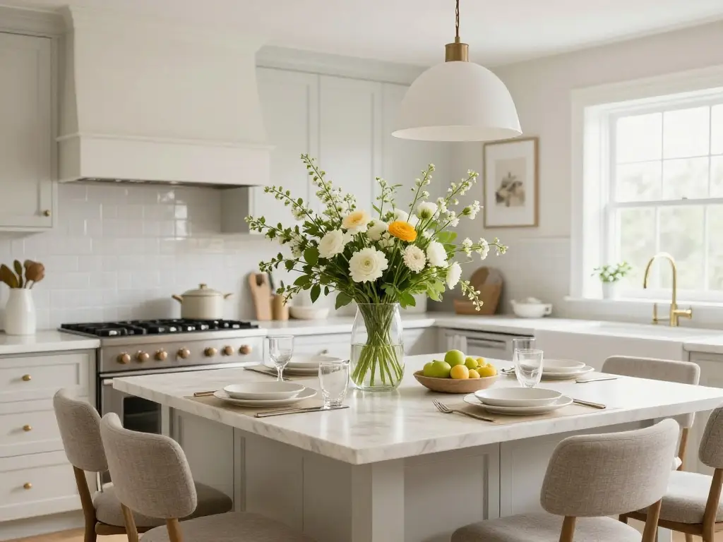How to Transition Your Easter Kitchen Island Decor Seamlessly Into Late Spring